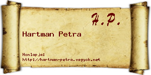 Hartman Petra névjegykártya